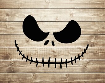 Jack Skellington face The nightmare before Christmas svg cutting file for cricut silhouette, INSTANT DOWNLOAD