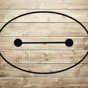 Baymax face svg, baymax Big hero 6 svg, cut files for cricut silhouette, INSTANT DOWNLOAD