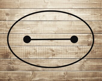 Baymax face svg, baymax Big hero 6 svg, cut files for cricut silhouette, INSTANT DOWNLOAD