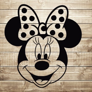 Minnie Mouse faccia svg, file di taglio per Cricut silhouette, clipart, DOWNLOAD IMMEDIATO