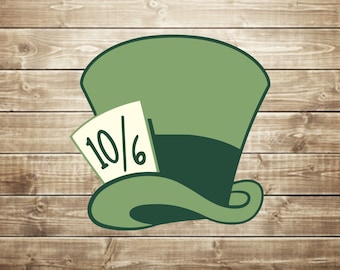 Mad hatter hat svg, Alice in wonderland svg, cutting files for cricut silhouette, INSTANT DOWNLOAD