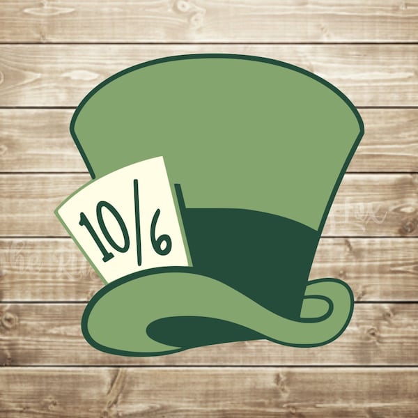 Mad hatter hat svg, Alice in wonderland svg, cutting files for cricut silhouette, INSTANT DOWNLOAD