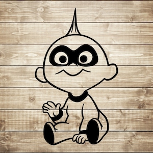 DOWNLOAD INSTANTÂNEO, Jack Jack Parr svg, Jack Jack Parr Incríveis svg, clipart, bebê, arquivos de corte para Cricut Silhouette,