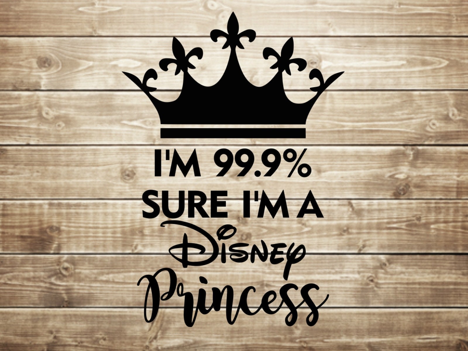 Download I'm 99.9% sure I'm a Disney princess svg Disney | Etsy