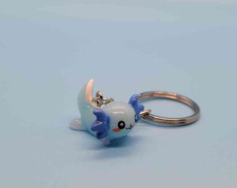 Adorable Axolotl Keychain — Hand Assembled