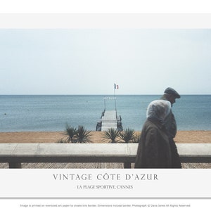 VINTAGE COTÉ D'AZURE 12 La Plage Sportive em Cannes, França, Fine Art Photogragh, por volta da década de 1980 Resort Beach ao longo da Croisette Walk