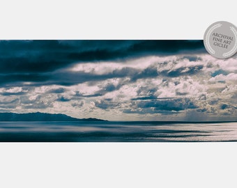 PACIFIC STORM 0ver CATALINA 5  - clouds paint the sky. Fine Art Photograph, Travel Photos, Seascape Photography, Panorama Photography,