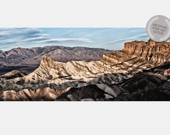 ZABRISKI POINT LANDSCAPE 2  - in Death Valley, Fine Art Photograph, Travel Photography, Landscape Photography, Panorama Photography,