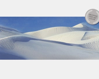 WHITE SAND DUNES Landscape in Nambung Australia near Perth, Fine Art Photograph, Travel Photography, Landscape Photography, Panorama Image