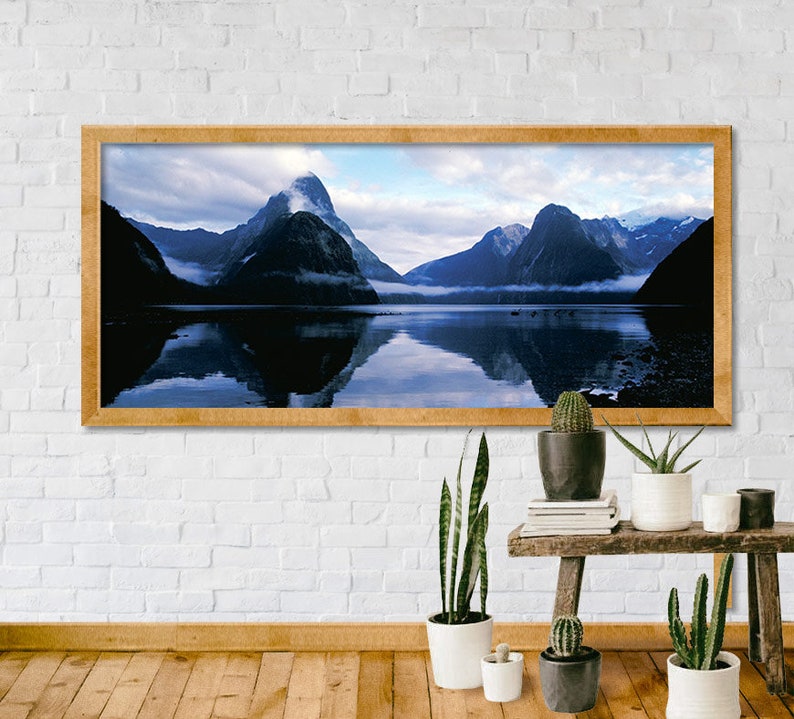 DRAMATIC MILFORD SOUND Landscape in New Zealand, Fine Art Photograph, Travel Photography, Landscape Photography, Panorama Images, Fiords. image 4