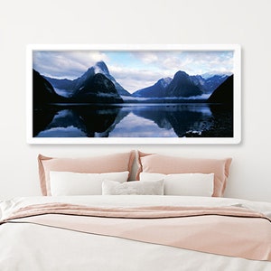 DRAMATIC MILFORD SOUND Landscape in New Zealand, Fine Art Photograph, Travel Photography, Landscape Photography, Panorama Images, Fiords. image 2