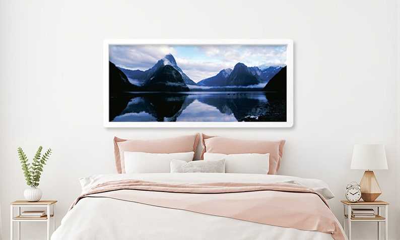 DRAMATIC MILFORD SOUND Landscape in New Zealand, Fine Art Photograph, Travel Photography, Landscape Photography, Panorama Images, Fiords. image 2