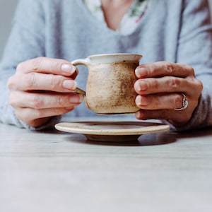 Espresso cup earthy minimalist stoneware