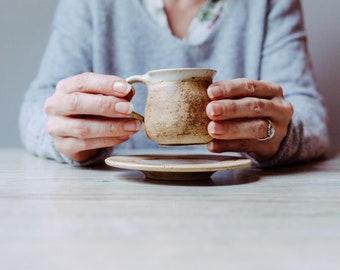 Espresso cup earthy minimalist stoneware