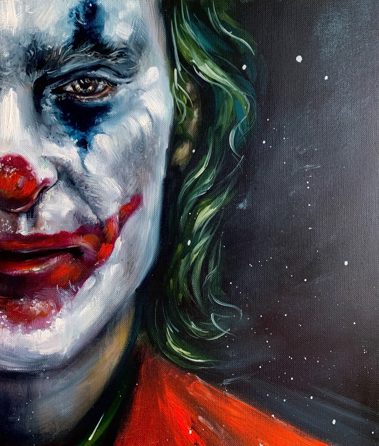 Joker oil painting Joaquin Phoenix Etsy
