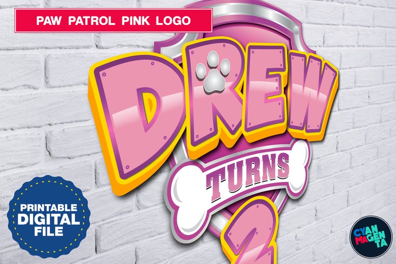 Pink Paw Patrol Logo