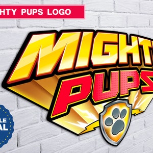 Paw Patrol Mighty Pups Logo | Etsy
