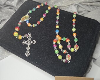 The Virgin of Guadalupe Silver Tone Rosary