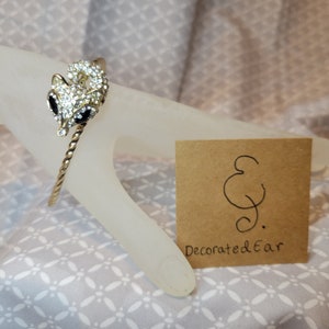 Crystal and Gold Tone Fox Bracelet