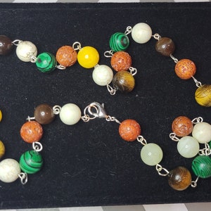 Autumn Mixed Gemstone Mineral Bead Necklace
