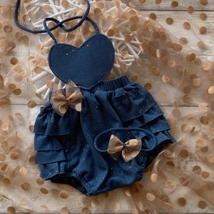 Photography Ruffled Sitter outfit in Blue.