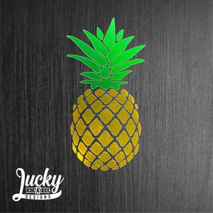 Holographic chrome  Pineapple decal