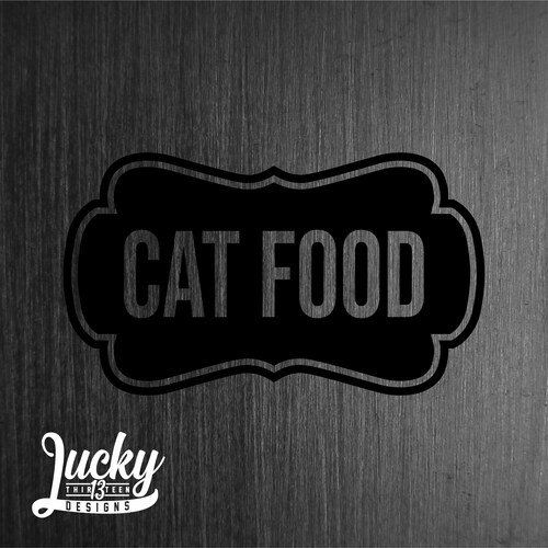 Fancy Dog Food Label Decal Etsy