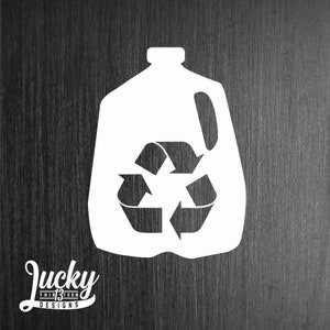 Plastic Milk Jug Recycle decal sticker