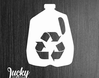 Plastic Milk Jug Recycle decal sticker