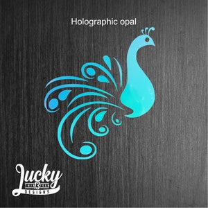 Peacock Holographic  vinyl decal