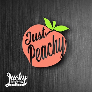 Just Peachy vinyl decal