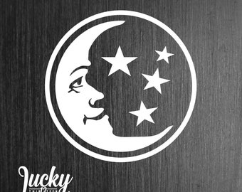 Moon and Stars Vinyl sticker