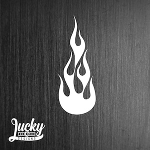 Tribal flame vinyl decal