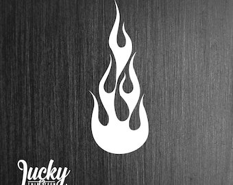 Tribal flame vinyl decal