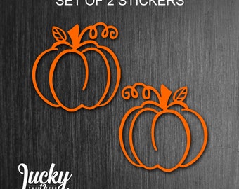 Set of 2 Pumpkin vinyl decals