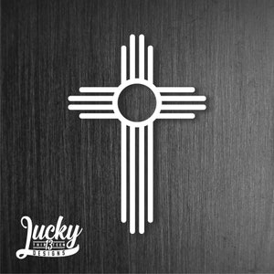 Zia cross vinyl decal