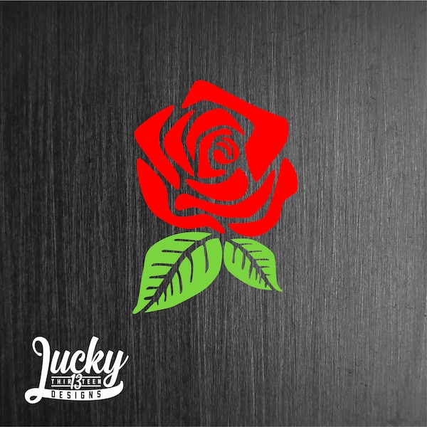 Rose vinyl decal