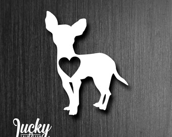 Chihuahua love vinyl decal