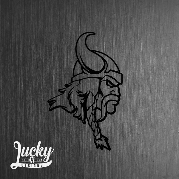 Viking head vinyl decal