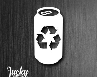 Can aluminum recycle vinyl decal