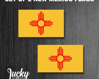 Set of 2 New Mexico flag vinyl decal