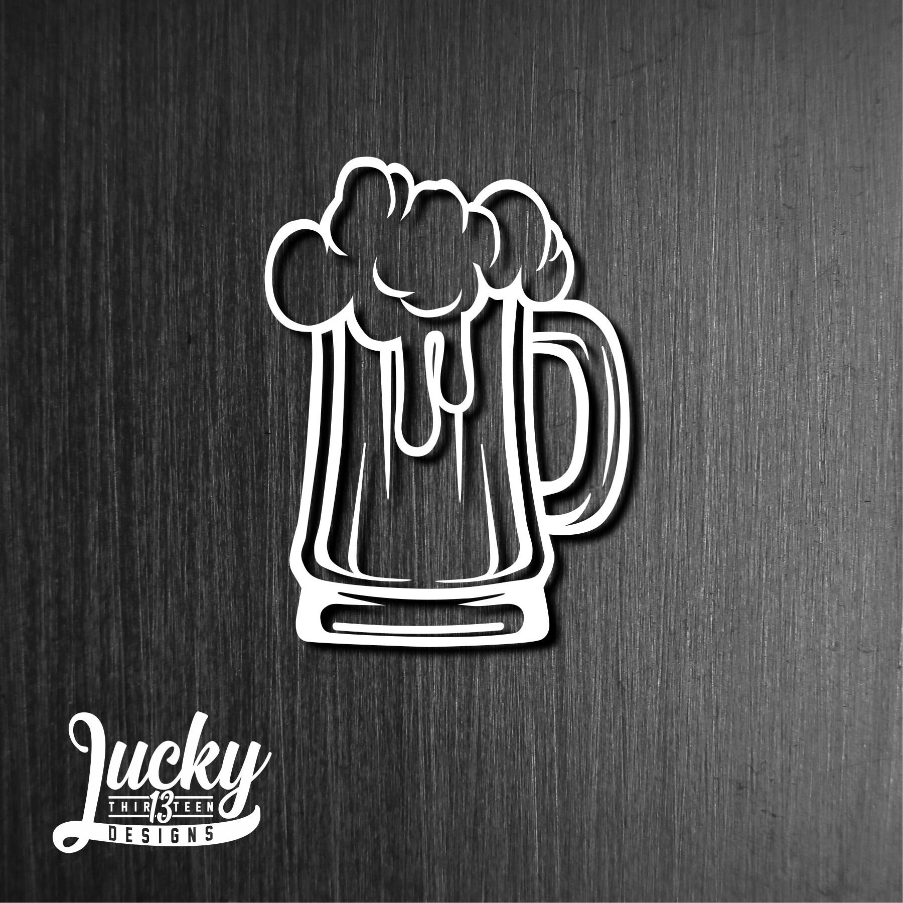 Beer Mug Vinyl Decal Etsy