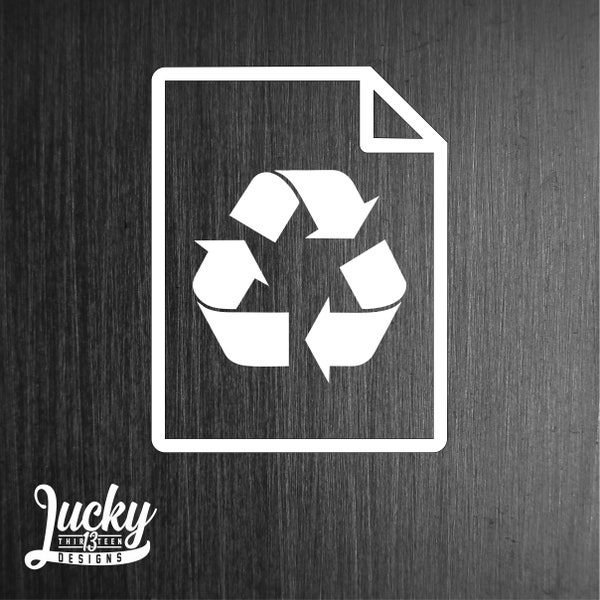 Paper Recycle decal sticker