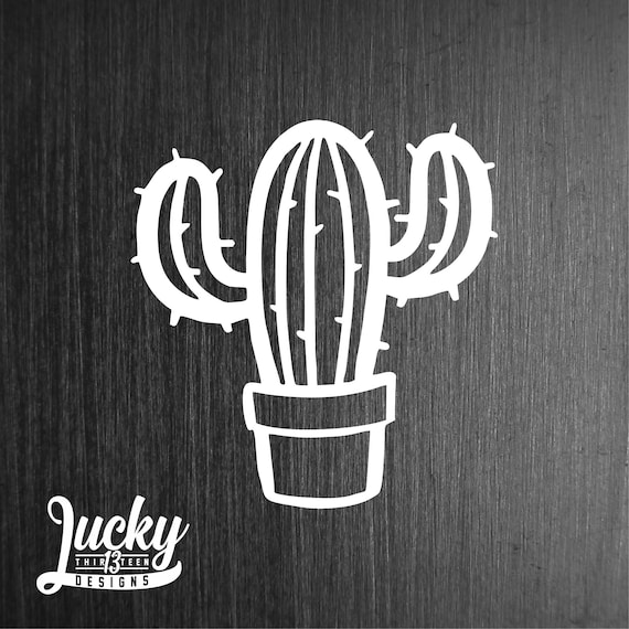 Cactus Vinyl Decal - Etsy