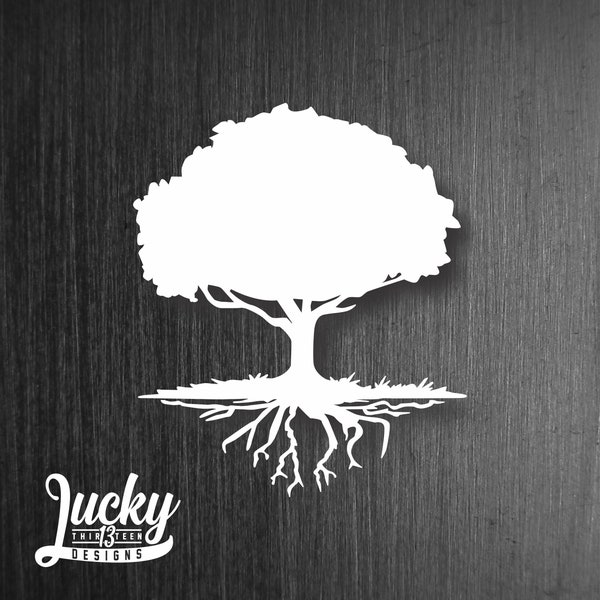 Tree with roots Vinyl decal