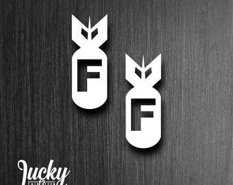 Set of 2 F Bomb Vinyl decals