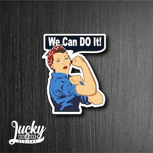 Rosie the riveter decal sticker