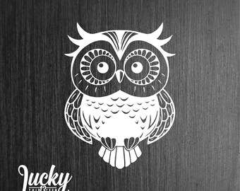 A109 owl hoot tree branch vinyl decal car sticker A109 owl hoot tree branch vinyl decal car sticker