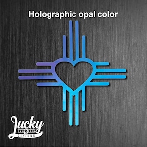 Zia heart vinyl decal