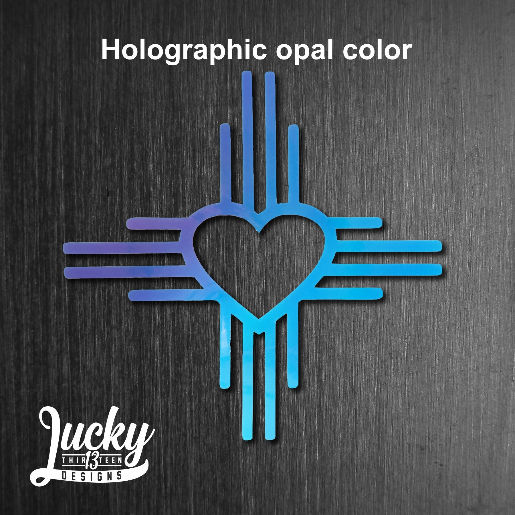 Zia heart vinyl decal